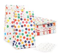 Lot de 50 sacs cadeaux pour anniversaire d'enfant, 18 x 9 x 5,5 cm, petits sacs en papier pour mariage, fête, anniversaire, fête, emballage cadeau