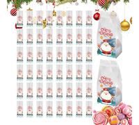 Lot de 50 sacs de bonbons de Noël pour ranger des bonbons, pour les fêtes, pour les chaussettes de Noël, les réunions de famille, les magasins, le bureau, les enseignants, les planificateurs
