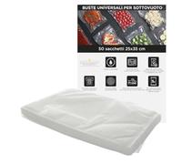 Lot de 50 Sacs de Mise Sous Vide Universels - Réutilisables, pour Cuisson et Conservation des Aliments, Congélateur et Micro-ondes (25 x 35 cm)