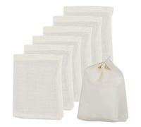 Lot de 50 sacs en mousseline de coton avec cordon de serrage, 10 x 8 cm, 100 % coton, sacs en maille réutilisables, pour le thé, le café, les épices