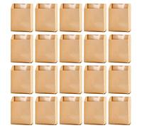 Lot de 50 sacs en papier kraft résistant à l'huile - Marron - Sacs cadeaux pour enfants - Sacs cadeaux de bonbons - Sacs en papier réutilisables - Utilisés pour les mariages, les cadeaux de fête, le