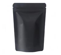 Lot de 50 sacs hermétiques en Mylar refermables avec fermeture éclair - Fermeture éclair - 3,5 mm - Noir - 15 x 22 cm