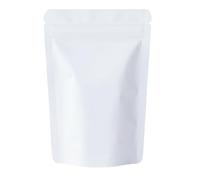 Lot de 50 sacs hermétiques en Mylar refermables - En aluminium - Fermeture éclair - Anti-odeurs - 3,5 mm - Pour le stockage des aliments (blanc, 15 x 22 cm)