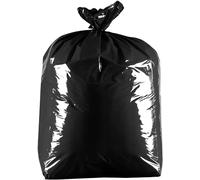 Lot de 50 sacs poubelle en plastique Alina 100 % recyclé Noir 90 l
