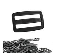 Lot de 50 sangles coulissantes en plastique 15 mm pour Sac à Dos, Boucles Réglables pour Sangles, Cols d’Animaux, Bagages, Casques et Équipements, Noir Durable et Flexible