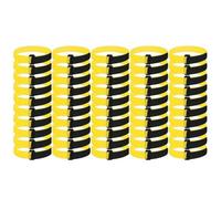 Lot de 50 sangles de filet de football réglables pour poteaux de but, fabriquées en nylon et polyester, attaches réutilisables multi-usages pour tuyaux, fils, rideaux, jaune, noir, rouge, blanc, bleu