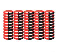 Lot de 50 sangles réglables pour poteaux de but de football en nylon et polyester pour sécuriser les filets et gérer les fils (rouge et noir)