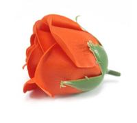 Lot de 50 savons en forme de roses 5 x 6,5 cm ~ Déposer dans le bain et dissoudre dans du savon (orange coucher de soleil)