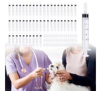 Lot de 50 seringues en plastique de 2,5 ml, réutilisables, sans aiguille, pour mesurer le liquide, pour laboratoire, alimentation des animaux, arrosage des plantes