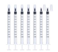 Lot de 50 seringues en plastique liquide sans aiguille de 1 ml, seringue de laboratoire scientifique, doseur de liquide, alimentation des animaux de compagnie, emballage stérile individuel (blanc)