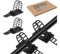 Lot de 50 serre-câbles adhésifs pour bureau - Noir