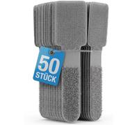 Lot de 50 serre-câbles réutilisables avec fermeture , organiseur de câbles pour bureau, PC, TV et bureau