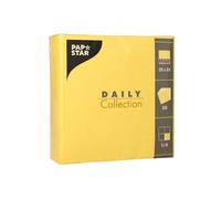 Lot de 50 serviettes double épaisseur jaune 32x32cm