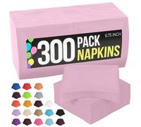 Lot de 50 serviettes en papier à 2 plis très absorbantes et disponibles dans une large gamme de couleurs vives. Luncheon rose
