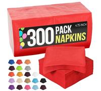 Lot de 50 serviettes en papier à 2 plis très absorbantes et disponibles dans une large gamme de couleurs vives. Beverage Rouge