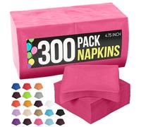 Lot de 50 serviettes en papier à 2 plis très absorbantes et disponibles dans une large gamme de couleurs vives. Beverage cerise