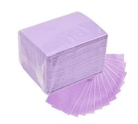Lot de 50 serviettes en papier imperméables pour techniciens des ongles - Design à 3 couches - Tampons de nettoyage absorbants d'eau pour professionnels de la manucure et débutants, 34 x 45 cm, rose