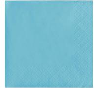 Lot de 50 serviettes en papier triple épaisseur Bleu pastel