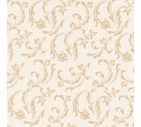 Papstar 50 Serviettes Royal Collection Pliage 1/4 40 cm x 40 cm Champagne damascato, # 84995