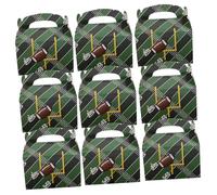 Lot De 50 Set De Boîtes D'emballage En Carton Thème Football Boîtes À Friandises Pour Baby Shower Fête Thème Du Sport