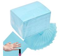 Lot de 50 sets de table jetables pour nail art - Serviettes en papier imperméables et absorbantes pour les professionnels de manucure - 3 couches durables - Pour gel et vernis acrylique - Coussinets