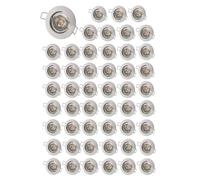 Lot de 50 spots encastrables fixes LED blanc avec ampoule GU10 7W 38° blanc chaud - LAMPESECOENERGIE