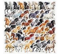 Lot de 50 Stickers Autocollants thème cheval, Tous différents.