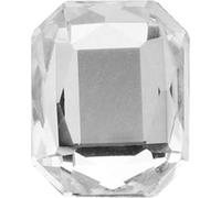 Lot de 50 strass octogonaux à coller for nail art, dos plat, en verre K9(White,8x10mm 50pcs)