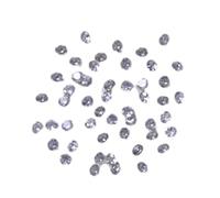 Lot de 50 strass pour nail art - Cristal transparent - Protection des ongles ronde - Autocollants décoratifs pour salon d'ongles