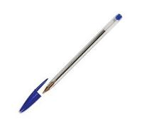 BIC Stylo bille Cristal Original à capuchon pointe fine 0,8 mm Bleu