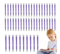 Lot de 50 stylos à bille de bureau en acier inoxydable - Multifonctionnels et élégants - Avec clip argenté - Pour hommes d'affaires, étudiants, enseignants et professionnels - Pour une utilisation
