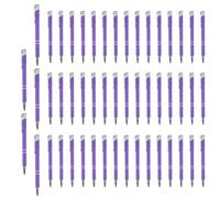 Lot de 50 stylos à bille de bureau - En métal - Avec pince argentée - Multifonction - Pour soignants, élites d'affaires, enseignants et déplacements