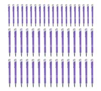 Lot de 50 stylos en métal avec clip argenté tendance pour l'écriture lisse | Parfait pour les étudiants, les enseignants, les professionnels, les affaires, le bureau, un usage quotidien, l'école, un