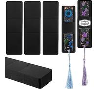 Lot de 50 Supports De Marque-Pages en Résine Kraft Couverture De Marque-Page DIY Décoration d'emballage De Signet pour Marque-Pages, Emballages De Petites Entreprises, Cadeaux De Fête