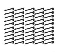 Lot de 50 supports de tuyau d'arrosage de type C pour tuyaux d'irrigation goutte à goutte de 16 mm/20 mm, compatibles avec les tuyaux en polyéthylène et en argile de 2" et 3/4", piquets noirs pour