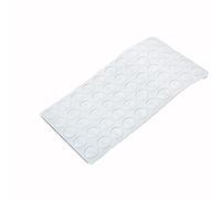 Lot de 50 tampons de protection en caoutchouc, 10 x 2 mm, autocollants transparents pour porte d'armoire, table, tiroir, abattant de WC