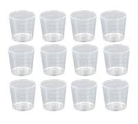 Lot de 50 tasses à mélanger en plastique transparent et réutilisable pour mélanger la résine, la peinture, les taches et l'époxy, 20 ml