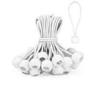 Lot de 50 tendeurs élastiques avec Boule, Tendeur Elastique, Tendeur Bache, 15 cm Tendeur Elastique Boule, Durable Cordons Élastiques, pour Bannières, Bâches, Camping, Tentes