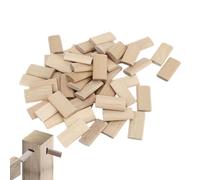 Lot De 50 Tenons Domino, 6 X 40 Mm En Bois De Hêtre Domino Tenon En Bois De Hêtre Tenons En Vrac Assortiment De Tenons Domino En Hêtre Bloc De Goujons D'insertion En Hêtre Pour le Travail du Bois