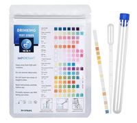 Lot de 50 Testeur d'eau potable 16-en-1, Bandelettes Spa et Piscine Testeur pour Analyse de la Qualité de l'Eau du Robinet Aquarium Eau avec tube à essai Test Brome pH Dureté Chlore Libre Cuivre Plomb