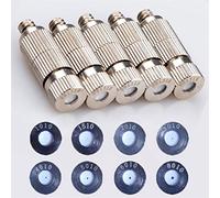 Lot de 50 têtes de brumisateur en laiton à haute pression pour système de refroidissement, buses de pulvérisation pour terrasse, jardin, kit d'outils d'irrigation UNC10-24 (taille : 0,15 mm)