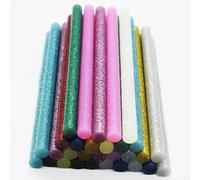 Lot de 50 tiges de colle à paillettes colorées pour bois, plastique, papier, céramique et électronique, 7 × 100 mm