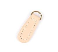 Lot de 50 tirettes de fermeture éclair en cuir véritable pour réparation de couture, sac à dos (naturel)