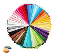 Lot de 50 tissus en coton pour patchwork, 25 x 25 cm, vendu au mètre, 100 % coton, couleur unie, patchwork, carrés, pour couture, matelassage et artisanat