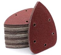 Lot de 50 triangles de ponçage Velcro triangulaire, papier abrasif, souris pour ponceuse delta, disques abrasifs, souris, 140 x 98 mm, ponceuse, ponceuse triangulaire (50 pièces P240)