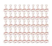 Lot de 50 trombones creux en métal pour documents, clips squelette avec forte force de serrage, matériau en fer durable pour rapports de test, factures, certificats (Or rose)