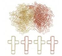 Lot de 50 trombones mignons en acier inoxydable de couleurs assorties pour papiers, bureau, école et usage personnel