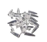 Lot de 50 tubes à essai réutilisables en plastique transparent pour centrifugeuse 0,5 ml