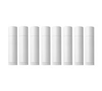 Lot de 50 tubes vides en plastique pour baume à lèvres avec bouchon supérieur et fond torsadé - Blanc