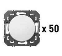 Lot de 50 va-et-vient Dooxie 1 poste - 10AX - 250V - Blanc